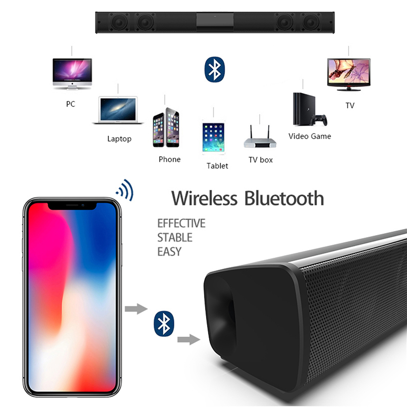 40W ไร้สายบลูทูธ 5.0 Soundbar  - Home Bar And Theater บทวิจารณ์และราคา